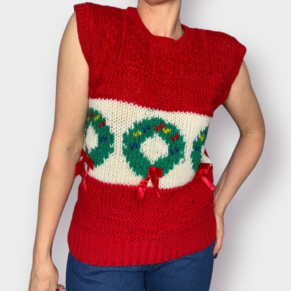 80s Ratio Holiday Sweater Vest - Picture 2 of 5